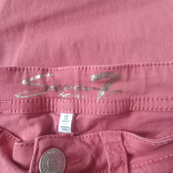 Seven7 Scarlett Crop, Women's Size 12, Canyon Rose in Color Jeans - Picture 5 of 8